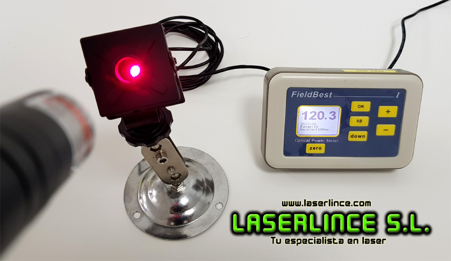 Medidor de potencia laser de 0,1mW a 2W, Rango 200nm-20um